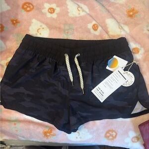 Women's Black Camo Shorts